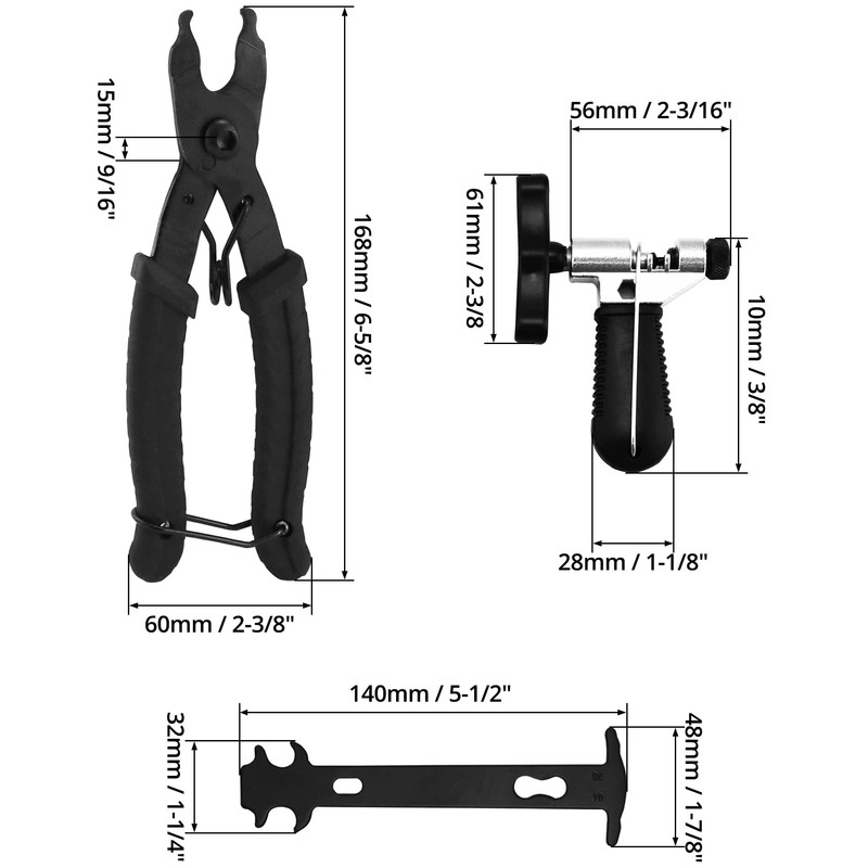 QWORK® Universal Bicycle Chain Tool, Bicycle Chain Repair Tool for