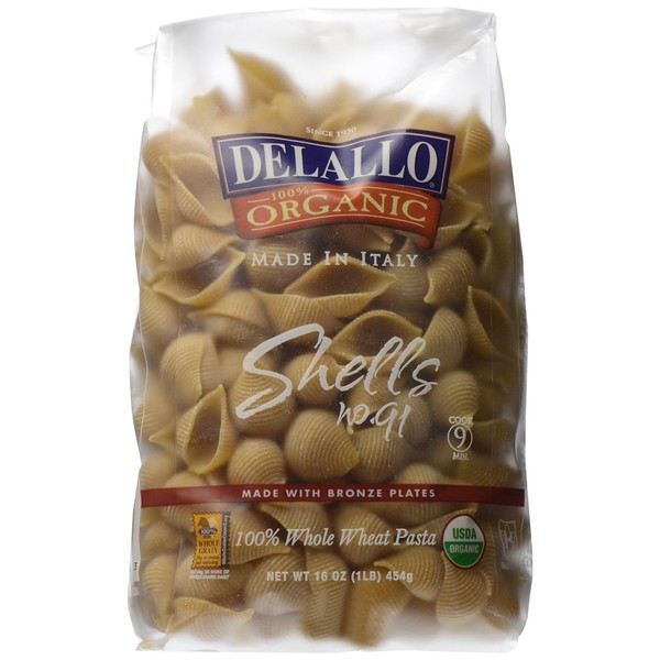 De Lallo Organic Whole Wheat Shells (16x16oz)