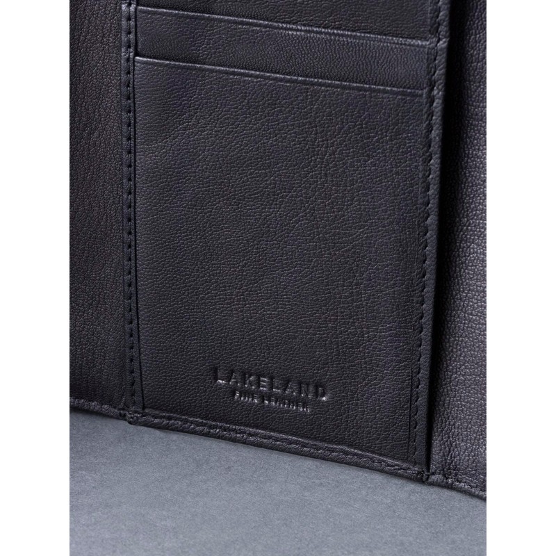 Lakeland Leather Mens Trifold Wallet in Black