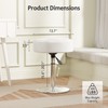 Youtanic Vanity Stool with Adjustable Height, 360°Swivel PU Leather Ottoman