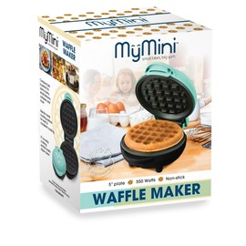 Mini Waffle Maker - Nonstick Waffle Iron with Quick Heat Up - Cool Touch Handles - Dual Sided Cooking Surface - Perfect Mini Waffle Maker for Kids and Families