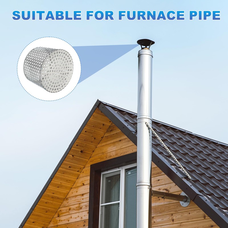 PATIKIL Gutter Guard Filter 4.9"-4.3", PVC Termination Cap Mesh Screen