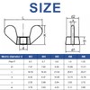 DAOKAI Butterfly Wing Nuts 304 Stainless Steel Metric M3 M4