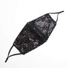 Black Sequin Face Mask, Reusable, Washable, Bling Glitter Sparkly Party