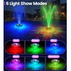 LanAqua Floating Pool Fountain with Lights Show, Upgraded Rechargeable Pool