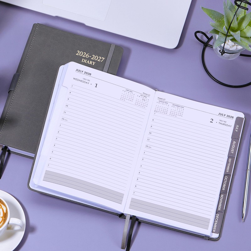 2026-2027 Diary - A5 Diary 2026-2027, Day Per Page from