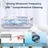 Ultrasonic Jewelry Cleaner Denture Glass Watch Ring Bath Tank Cleaning