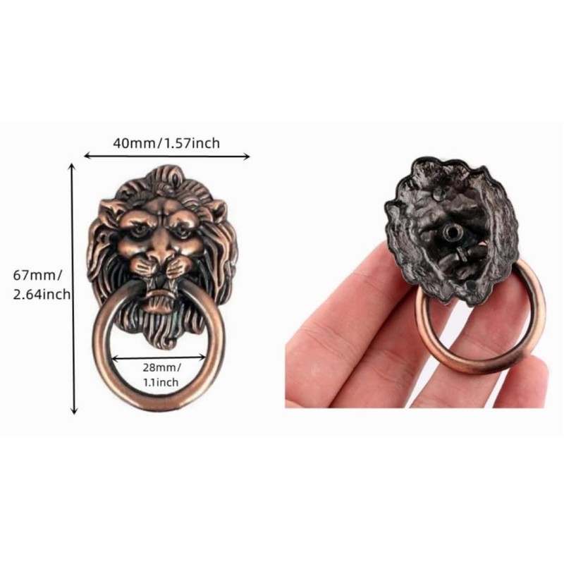 GDQLCNXB Pull Handle Metal Lion Headfor Drawer Dresser Knobs Pull