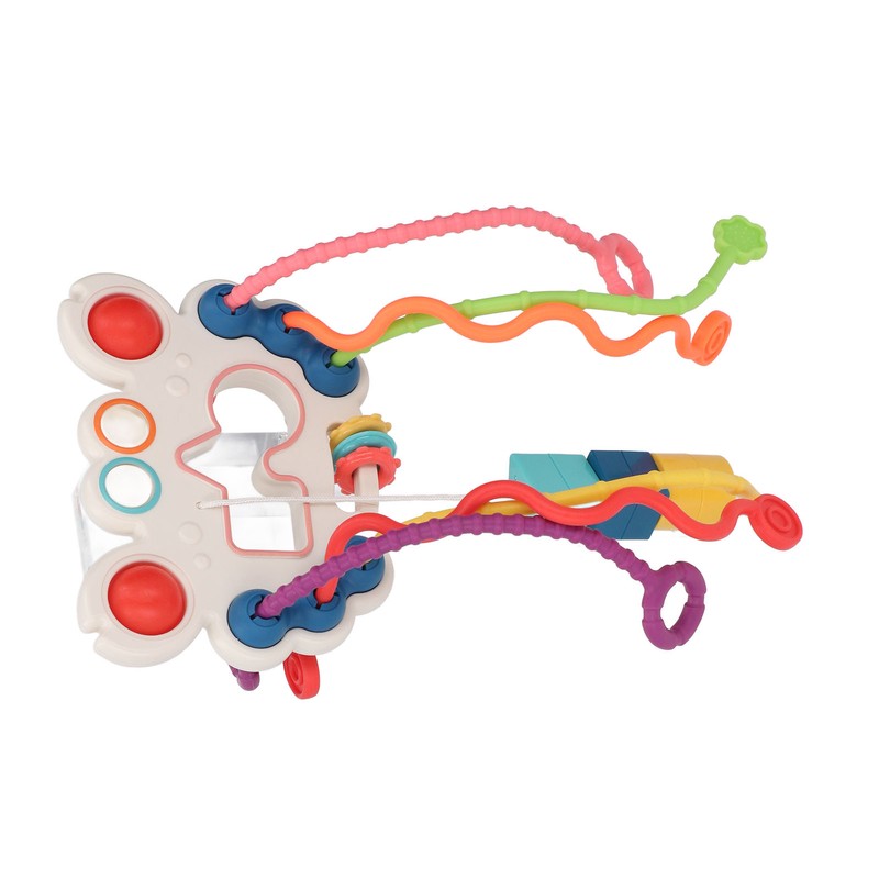 Pull String Interactive Toy Plastic Colorful Pulling Toy for Visual