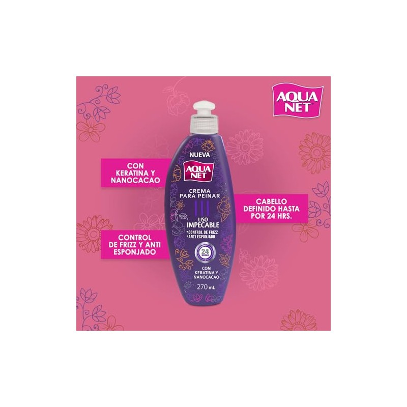 Crema para peinar Aqua Net® Liso Impecable, con su exclusiva