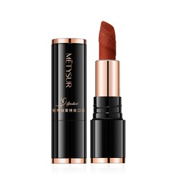 METYSUR Lipstick, Mucosal Lipstick, Ruddy Feel, Super Matte Lip, Highly Colorized Rouge, Long Lasting, High Adhesion, Dense Mud Lipstick, 0.1 oz (3.8 g) (Maple Sunset 01)