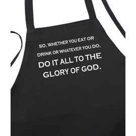 CoolAprons Spiritual Apron Do It All To The Glory Of God, Bible Verse Christian Aprons