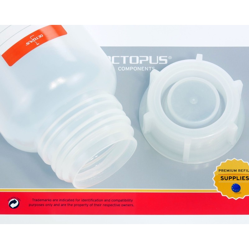 3x Wide-Neck Bottles Made of LDPE with Screw Closure, Chemical