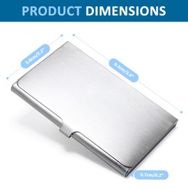 JIADEXIN Metal Business Card Holder for Men and Women - Pack of 2 Stainless Steel Business Card Cases, Super Lightweight Business Card Holder Business Card Box Card Holder for Storing Your Cards