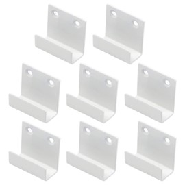 MY MIRONEY Stainless Steel Tile Hanger Wall Hook White 1.57" x 1.42" Tile Display Rack Holder Wall Hanger Tile Bracket Pack of 8