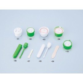 0-1762-01 Toilet Inspection Containers, A-Type, White, Screw Cap Type, With Labels, Pack of 100