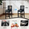 WENZMOC PU Leather Bar Stool Covers with Backs 100% Waterproof