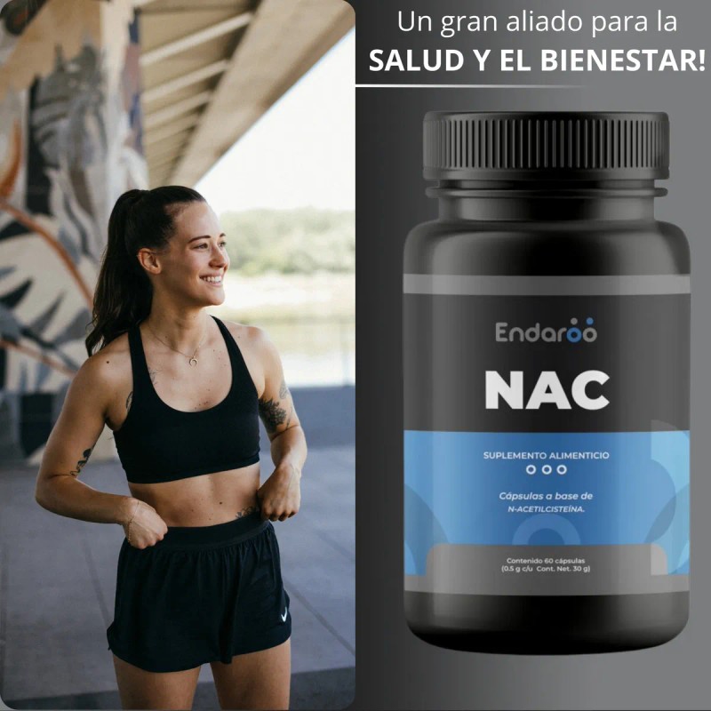 Nac N-acetilcisteína 120 Cápsulas 1000 Mg Por Porción Sabor Sin