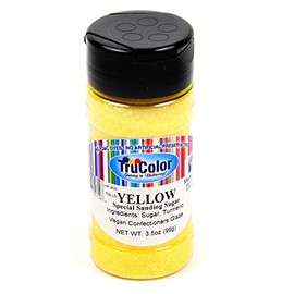 TruColor Natural Color Special Sanding Sugar (Medium Crystals) - 3.5 Ounce Yellow