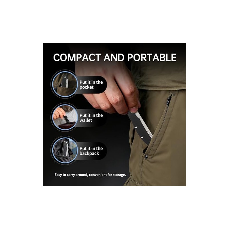 Peine de bolsillo plegable para hombres, herramienta de peinado de
