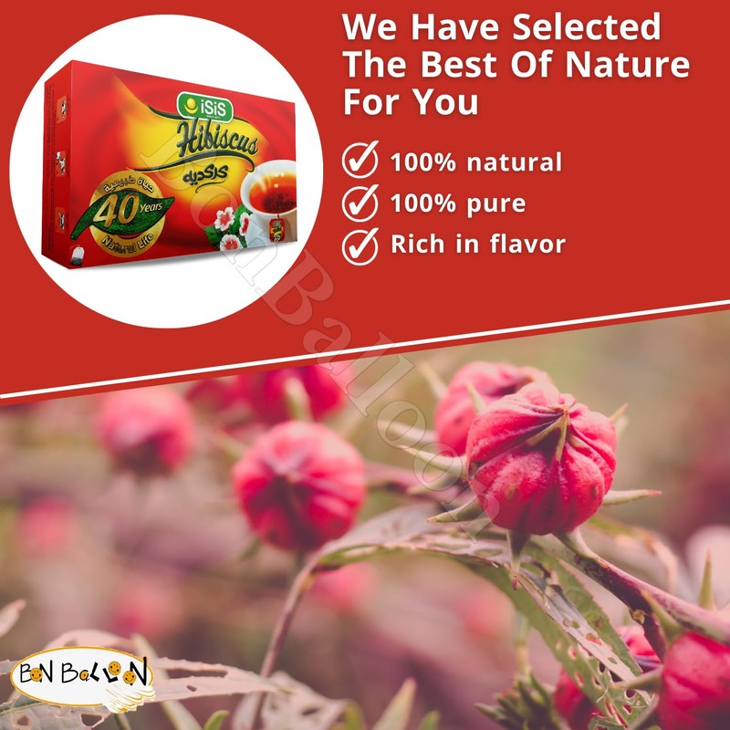 Isis Natural Egyptian Hibiscus Herbal Tea Daily Life Style Tea