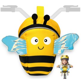 HECKBO 2-in-1 Children's Backpack & Handlebar Bag – Bee – Balance Bike, Bicycle Handlebar Bag, Bicycle Basket, Bicycle Bag, Bicycle Bag, Handlebar Basket, Tricycle, Scooter, Bag, Accessories,