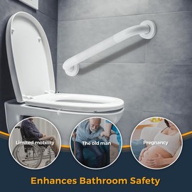 Grab Bars for Shower, 2 Pack 20-Inch Anti Slip Shower Handles for Elderly, Safety Shower Grab Bar, Stainless Steel Handicap Grab Bars for Bathroom,Toilet (Gold, 1" Diameter)