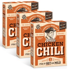 Carroll Shelby's Original Texas Brand White Chicken Chili Kit 3oz Box (Pack of 3)