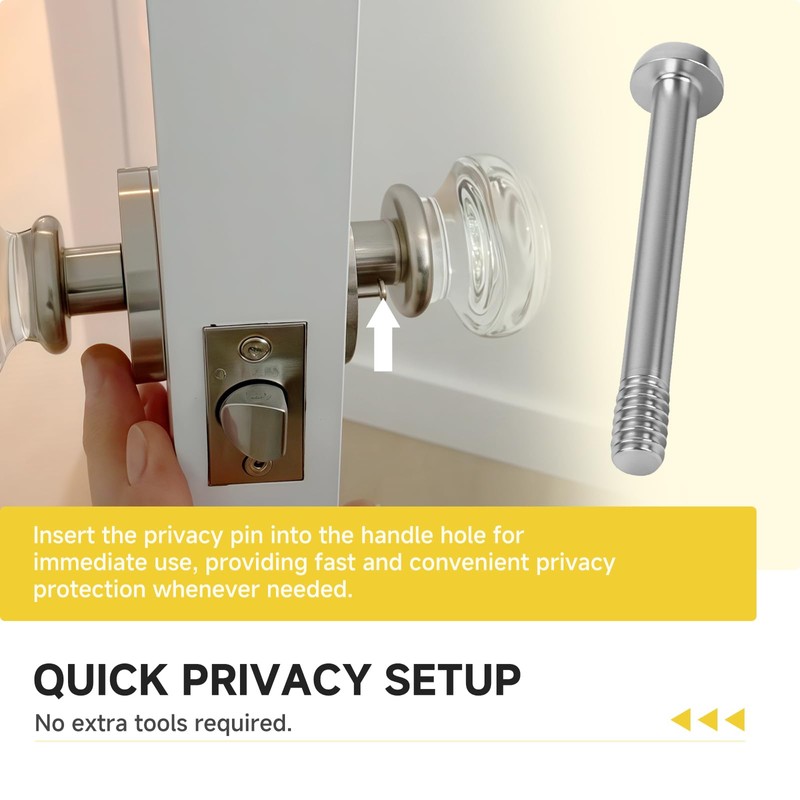 1-Pack Door Handle Privacy Pin Compatible with Emtek EMPP Closet