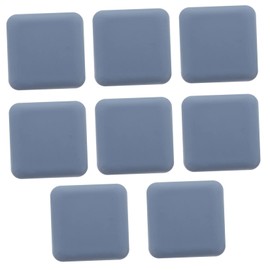 LALAFINA 8pcs Chair Leg Floor Protectors Round Rubber Furniture Pads for Hardwood Floors Non Slip Durable Easy to Install Gray Blue Color for Home Use