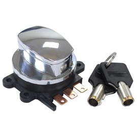 Ignition Switch Electronic Ignition Switch Ignition Starter Switch Lock Key Chrome for Harley Davidson Road King Dyna Wide Glide Fat Bob Super Glide Softail Springer Standard Heritage 1993-2013