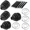 Caltric 2 Front Axle Inner Outer CV Boot Kit for