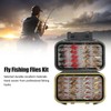 40Pcs Fly Fishing Flies Kit Stainless Steel with Box Lures