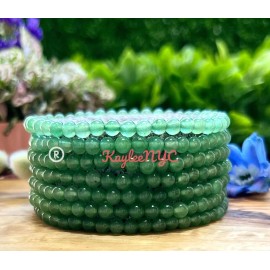 Aventurine Wholesale Lot 6 Pcs Natural Aventurine 4mm 7.5” Crystal Stretch Bracelet