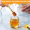 kanpura Clear Crystal Honey Jar with Dipper and Lid, Honey
