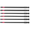 Long Impact Bit Set W/clip, 2 Phillips, 2 Square, T25
