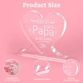 Gift Dad Birthday, Father's Day Gift, Heart Shaped Acrylic Decoration Gifts for Dad, Dad Gift Birthday, Best Dad Gifts for Father's Day, Christmas, Birthday Gift for Dad