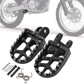 IUVWISN Dirt Bike Foot Pegs,Motorcycle Footpegs Wider Foot Rest Pedal CNC for KLX 300 KLX300 KLX300R KLX300SM 97-07 20-24 KLX250 06-23 KLX250R 94-96 KLX250S 09-14 KLX650 93-96 Black