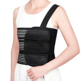 TUISKU Rib Supporter, Chest Corset, Cracks, Fractures, Bust Band, Ribbing Tightening, Belt, Anti-Slip Shoulder Belt, Mesh (L)