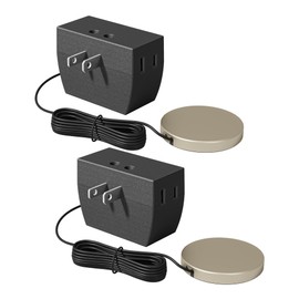 DEWENWILS 2 Pack Touch Dimmer Switch, Plug and Play Lamp Touch Control Pad, Touch Lamp Switch, Full Range Dimmer, Dimmable LED/CFL Lights, Incandescent Bulbs, Extension Cord Dimmer, ETL Listed, Black