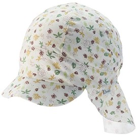 Sterntaler Boys Peaked Cap with Neck Protection and Ties, Beige (Ecru), ecru