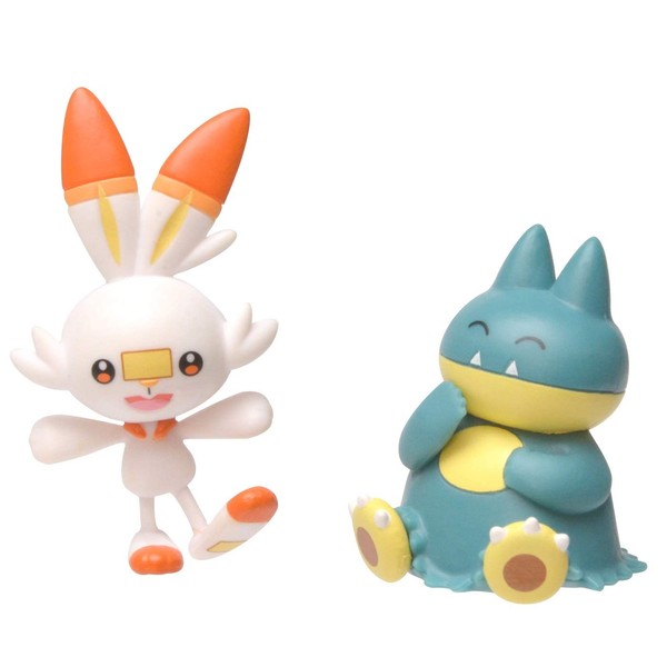 Pokemon New Sword and Shield Battle Action Figure 2 Pack - Munchlax and Scorbunny 2-Inch Figures