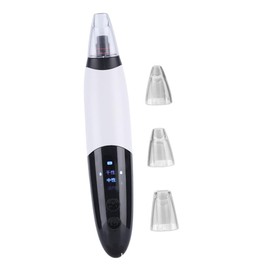 FOMIYES Electric Blackhead Suction Device with Adjustable Gears Facial Cleaning Tool for Home Use Suction Heads for Deep Pore Cleansing Skin Care Instrument White Black