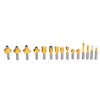 15Pcs Router Bit Straight Slotting Router Bit Cutter Tool Set
