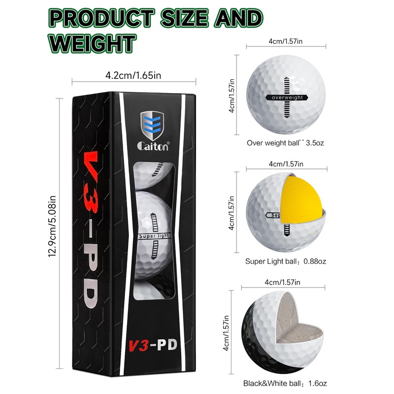 CAITON Golf Putting Training Balls - Improve Accuracy, Visualization Putt