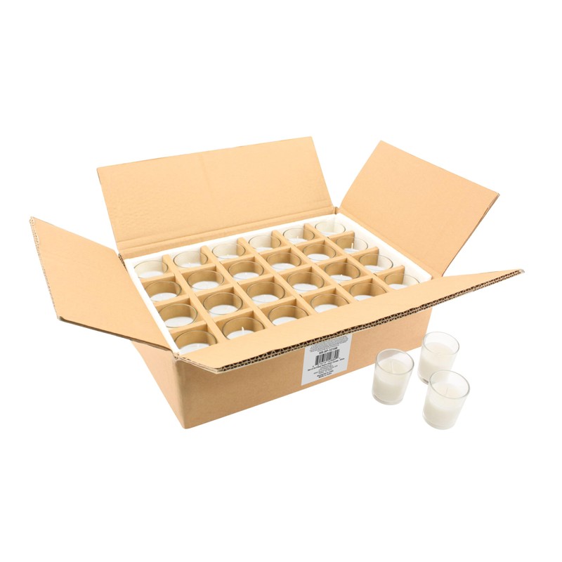 Stonebriar 12 Hour Long Burning Unscented Wax Filled Votive Holders,