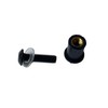 MotorToGo 1 x Black Motorcycle Windscreen WindShield Well Nut Compatible