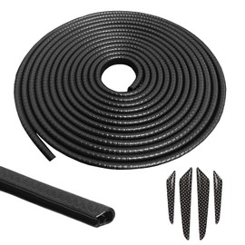 TAROME 5 m Car Edge Protection Black U-Shape Rubber Edge Protection Rubber Seal Door Edge Protection with 4 Pieces Car Door Edge Protection Sticker for Most Cars