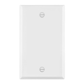 ENERLITES Blank Device Metal Wall Plate, Corrosion Resistant, Standard Size 1-Gang 4.50" x 2.76", 430 Stainless Steel, 7701-WM, White Matte