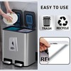 Bueake Pack of 16 Recycle Sticker for Trash Bins self